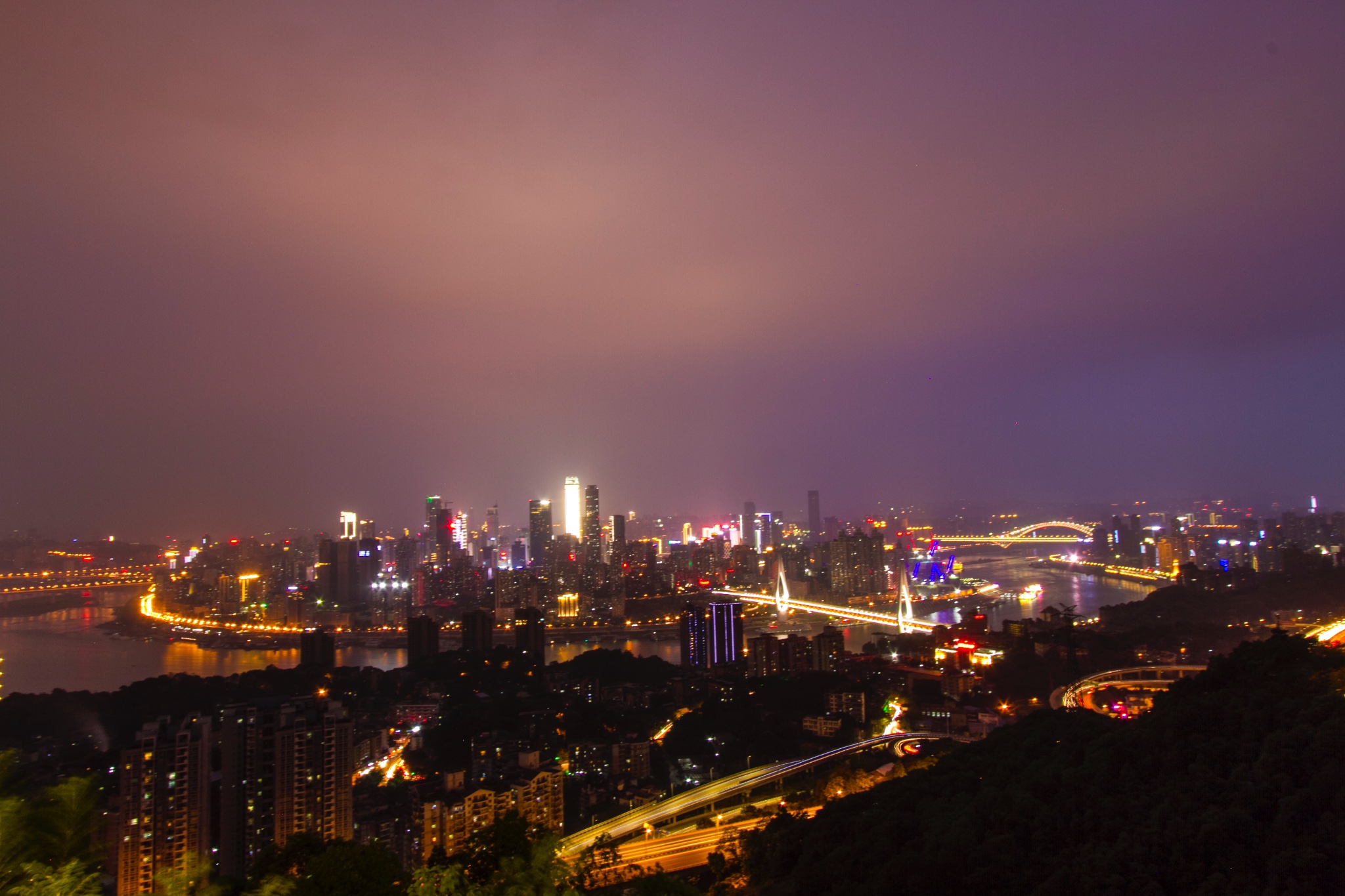 重庆一棵树观景台夜景图片