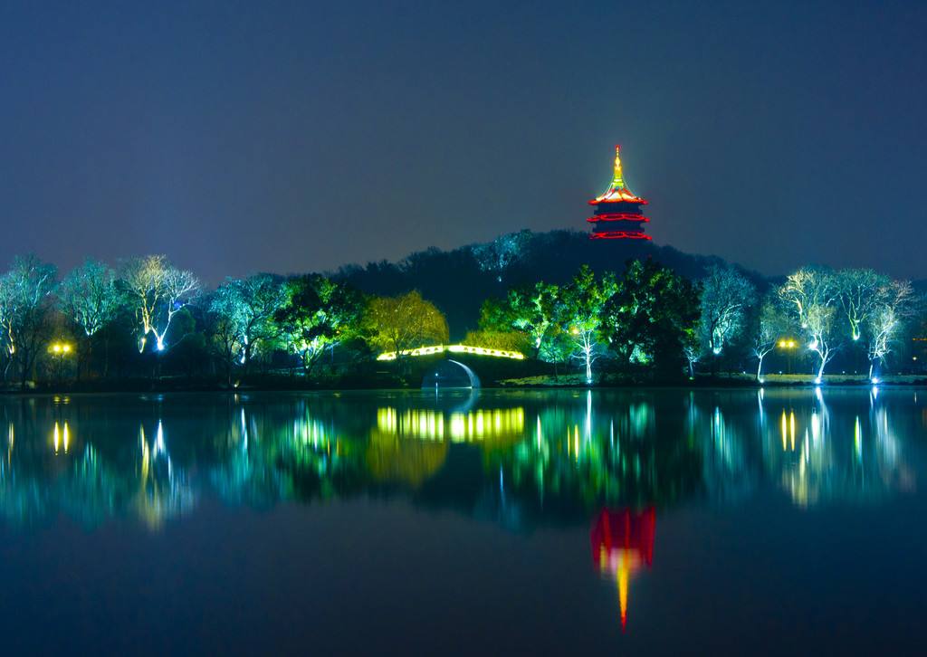 杭州西湖夜景壁纸图片
