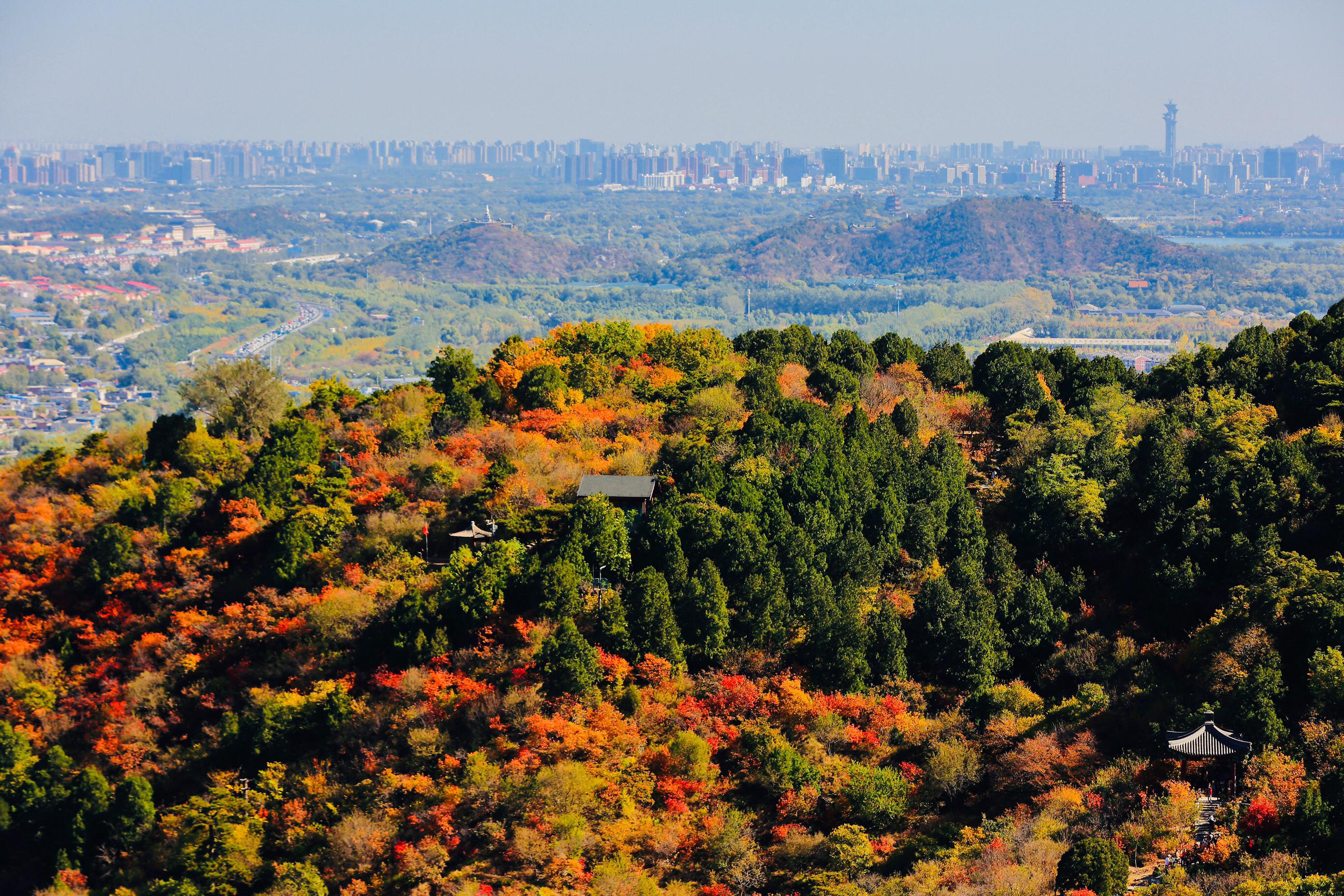 香山公园位于北京市海淀区买卖街40号,北京市区西北郊,占地188公顷,是